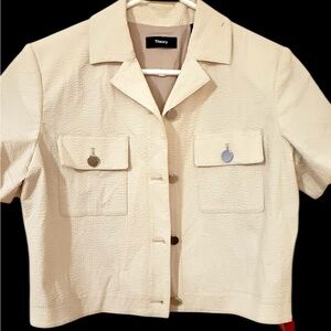 Theory Off-White Textured Blazer